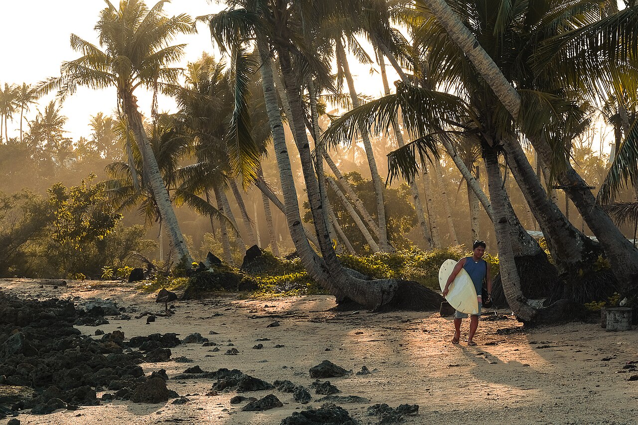 Palmenküste auf Siargao